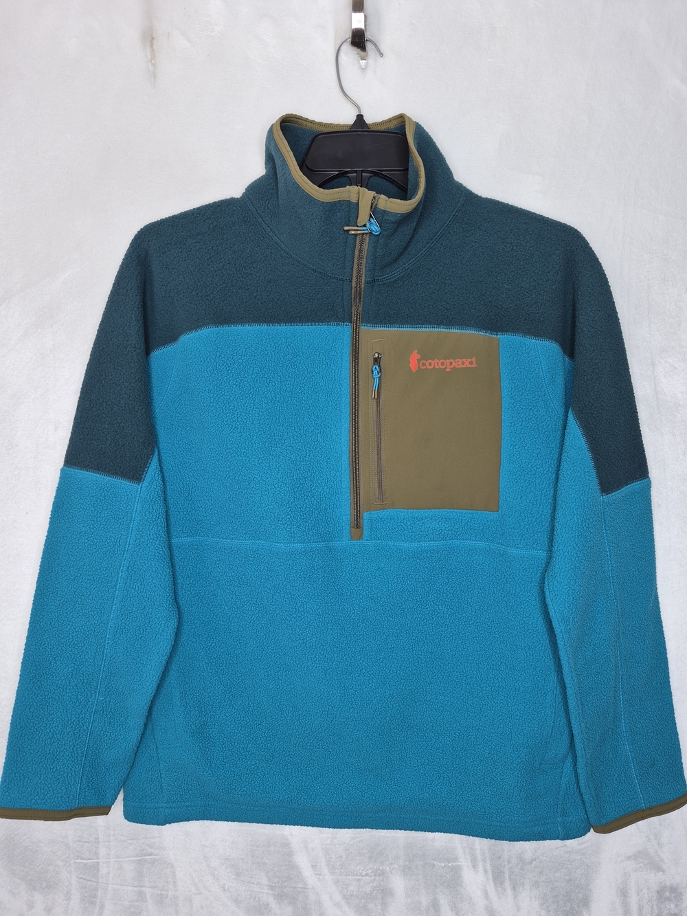 Cotopaxi Teal Colorblock Half-Zip Fleece Pullover Sweater Womens / Mens Size S